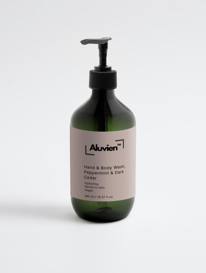 Hand & Body Wash, Peppermint & Dark Cedar
