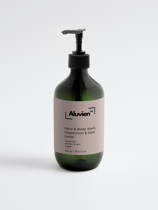 Hand & Body Wash, Peppermint & Dark Cedar
